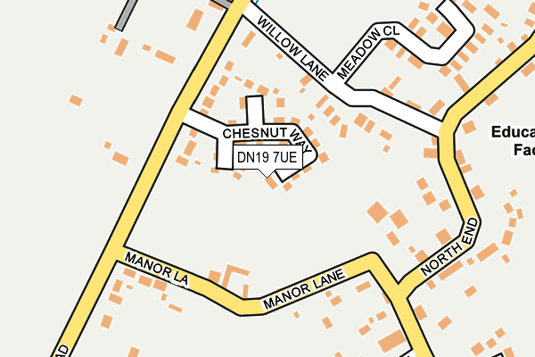 DN19 7UE map - OS OpenMap – Local (Ordnance Survey)