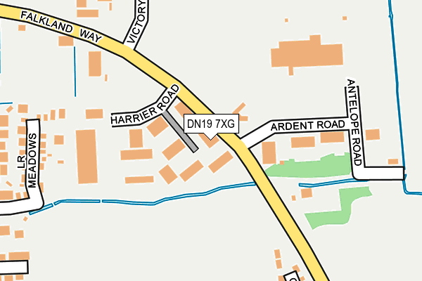 DN19 7XG map - OS OpenMap – Local (Ordnance Survey)