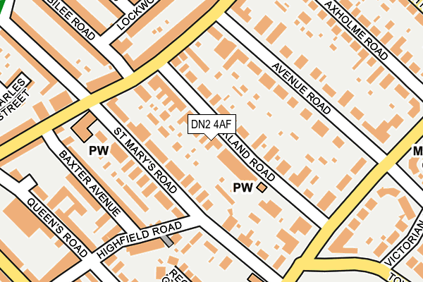 DN2 4AF map - OS OpenMap – Local (Ordnance Survey)