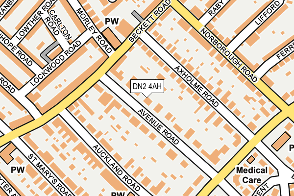 DN2 4AH map - OS OpenMap – Local (Ordnance Survey)