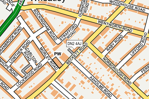 DN2 4AJ map - OS OpenMap – Local (Ordnance Survey)