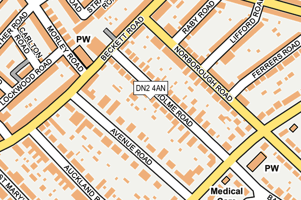 DN2 4AN map - OS OpenMap – Local (Ordnance Survey)
