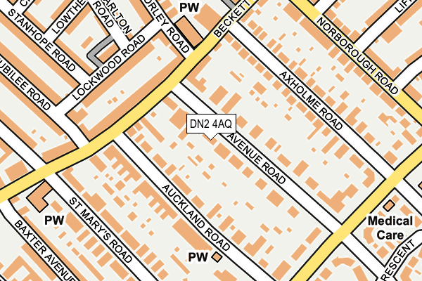DN2 4AQ map - OS OpenMap – Local (Ordnance Survey)