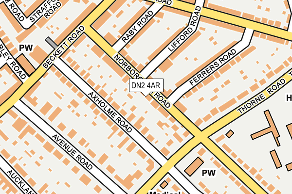 DN2 4AR map - OS OpenMap – Local (Ordnance Survey)