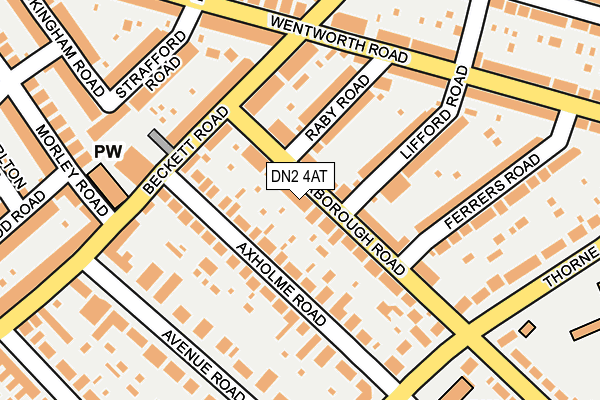 DN2 4AT map - OS OpenMap – Local (Ordnance Survey)