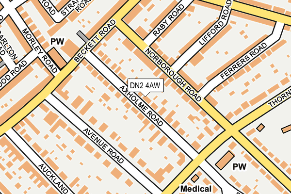 DN2 4AW map - OS OpenMap – Local (Ordnance Survey)