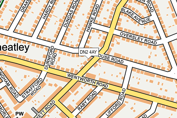 DN2 4AY map - OS OpenMap – Local (Ordnance Survey)