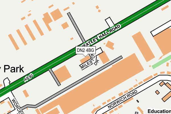 DN2 4BG map - OS OpenMap – Local (Ordnance Survey)