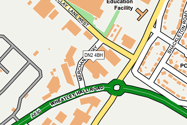 DN2 4BH map - OS OpenMap – Local (Ordnance Survey)