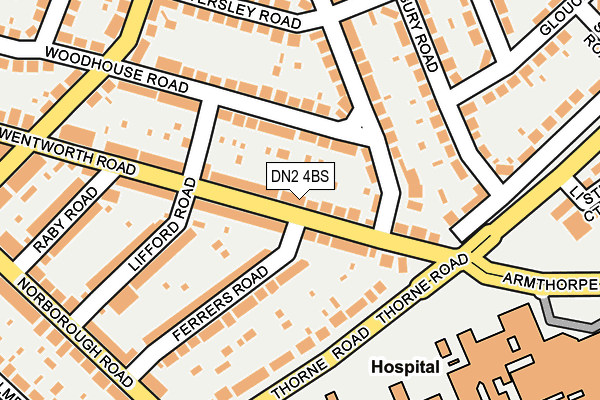 DN2 4BS map - OS OpenMap – Local (Ordnance Survey)