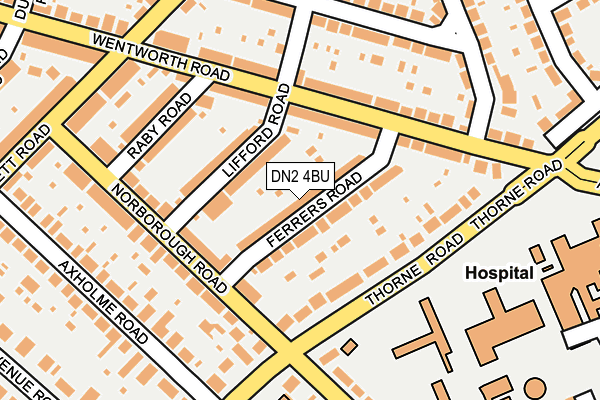 DN2 4BU map - OS OpenMap – Local (Ordnance Survey)