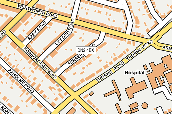 DN2 4BX map - OS OpenMap – Local (Ordnance Survey)