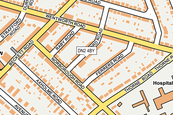 DN2 4BY map - OS OpenMap – Local (Ordnance Survey)