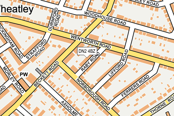 DN2 4BZ map - OS OpenMap – Local (Ordnance Survey)