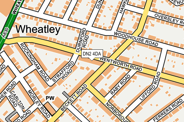 DN2 4DA map - OS OpenMap – Local (Ordnance Survey)