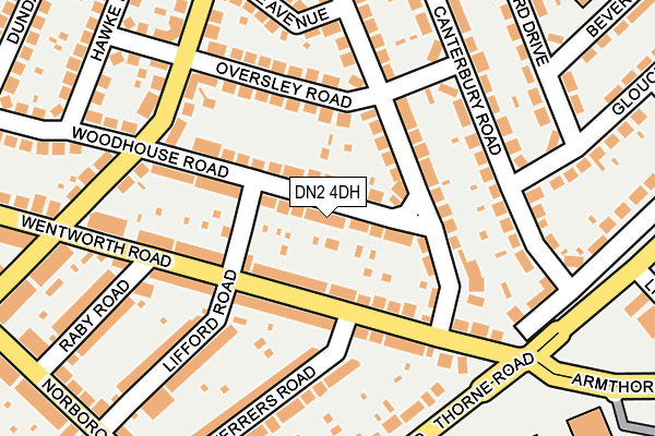 DN2 4DH map - OS OpenMap – Local (Ordnance Survey)