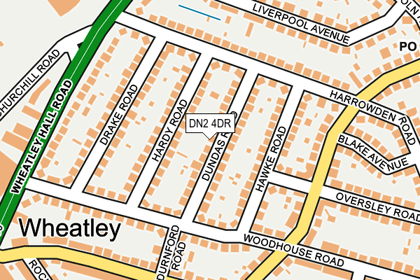 DN2 4DR map - OS OpenMap – Local (Ordnance Survey)