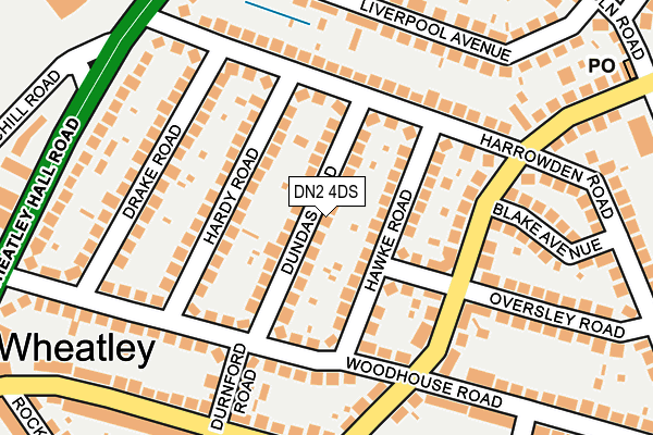 DN2 4DS map - OS OpenMap – Local (Ordnance Survey)