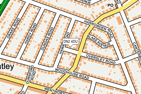 DN2 4DU map - OS OpenMap – Local (Ordnance Survey)