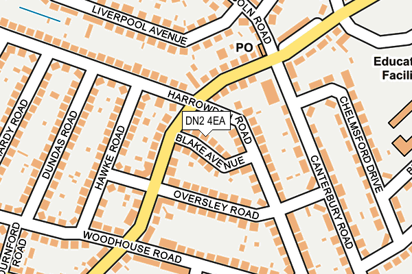 DN2 4EA map - OS OpenMap – Local (Ordnance Survey)