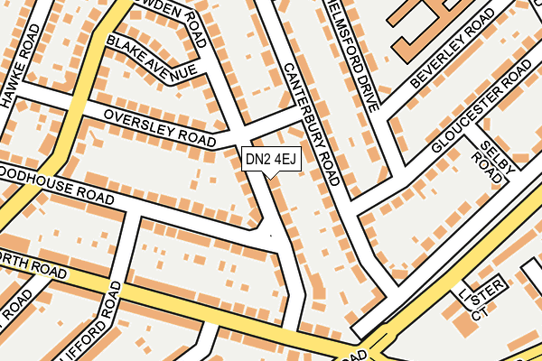 DN2 4EJ map - OS OpenMap – Local (Ordnance Survey)