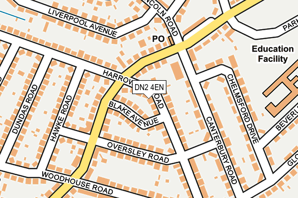 DN2 4EN map - OS OpenMap – Local (Ordnance Survey)