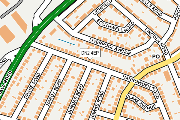DN2 4EP map - OS OpenMap – Local (Ordnance Survey)