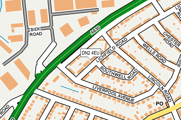 DN2 4EU map - OS OpenMap – Local (Ordnance Survey)