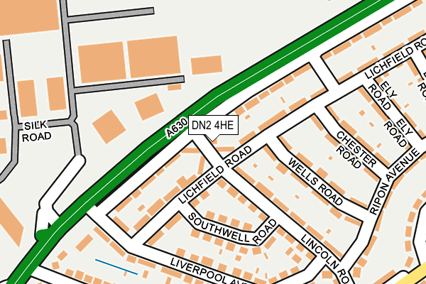 DN2 4HE map - OS OpenMap – Local (Ordnance Survey)