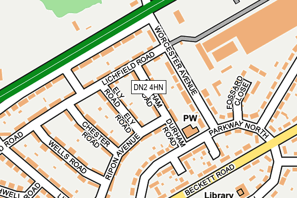 DN2 4HN map - OS OpenMap – Local (Ordnance Survey)
