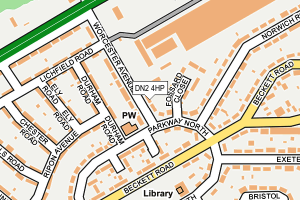 DN2 4HP map - OS OpenMap – Local (Ordnance Survey)