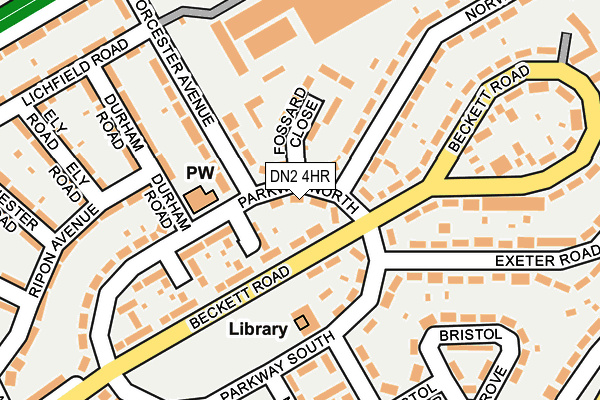 DN2 4HR map - OS OpenMap – Local (Ordnance Survey)