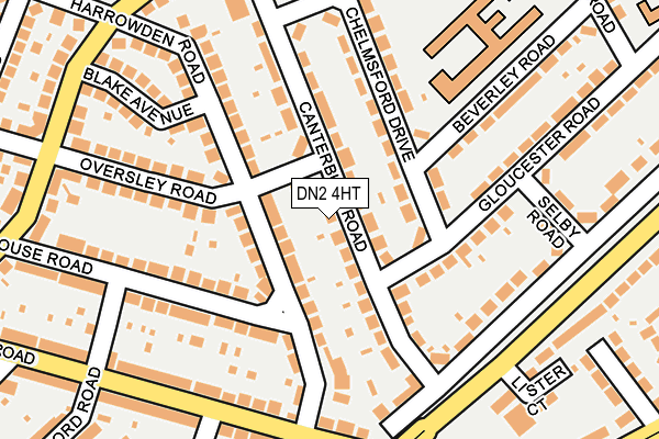 DN2 4HT map - OS OpenMap – Local (Ordnance Survey)