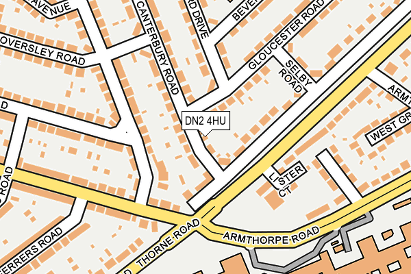 DN2 4HU map - OS OpenMap – Local (Ordnance Survey)