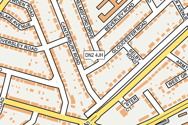 DN2 4JH map - OS OpenMap – Local (Ordnance Survey)