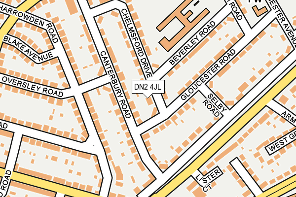 DN2 4JL map - OS OpenMap – Local (Ordnance Survey)