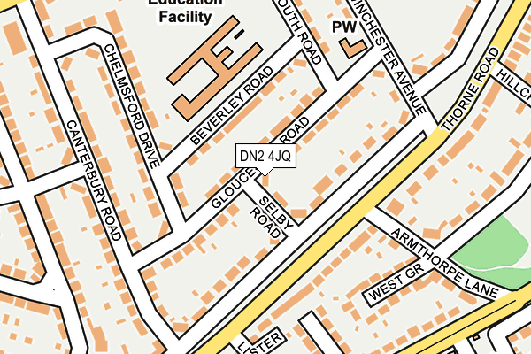 DN2 4JQ map - OS OpenMap – Local (Ordnance Survey)