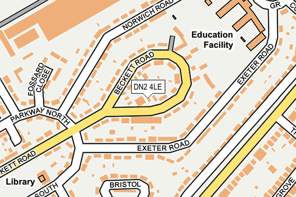 DN2 4LE map - OS OpenMap – Local (Ordnance Survey)