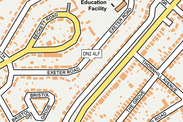DN2 4LF map - OS OpenMap – Local (Ordnance Survey)