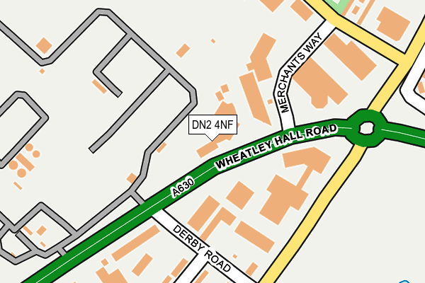 DN2 4NF map - OS OpenMap – Local (Ordnance Survey)