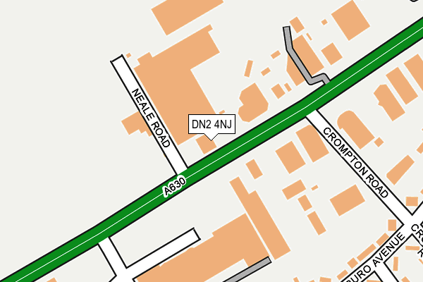 DN2 4NJ map - OS OpenMap – Local (Ordnance Survey)