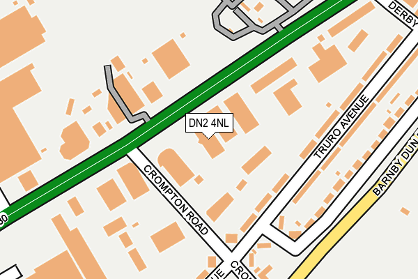 DN2 4NL map - OS OpenMap – Local (Ordnance Survey)