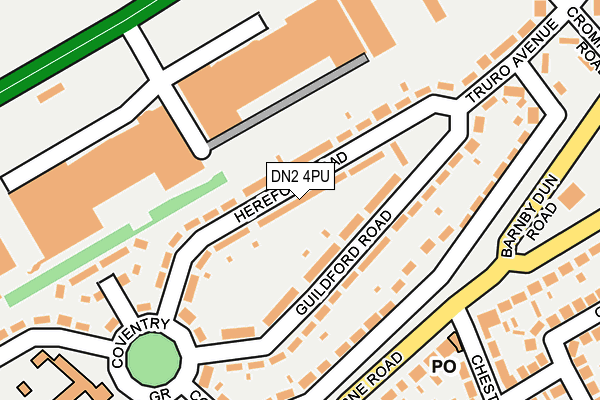 DN2 4PU map - OS OpenMap – Local (Ordnance Survey)