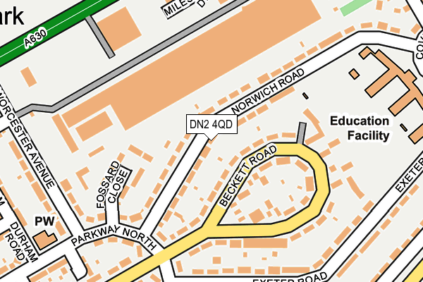 DN2 4QD map - OS OpenMap – Local (Ordnance Survey)