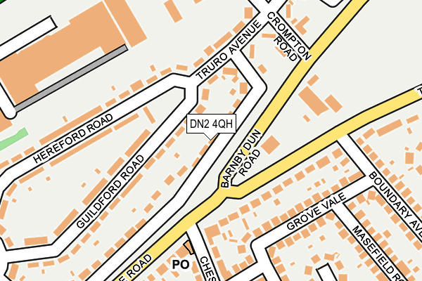 DN2 4QH map - OS OpenMap – Local (Ordnance Survey)