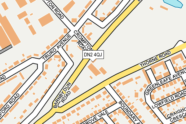 DN2 4QJ map - OS OpenMap – Local (Ordnance Survey)