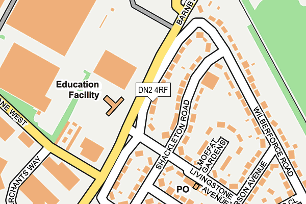 DN2 4RF map - OS OpenMap – Local (Ordnance Survey)