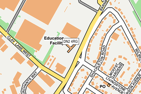 DN2 4RG map - OS OpenMap – Local (Ordnance Survey)
