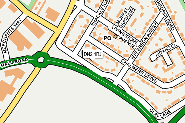 DN2 4RJ map - OS OpenMap – Local (Ordnance Survey)