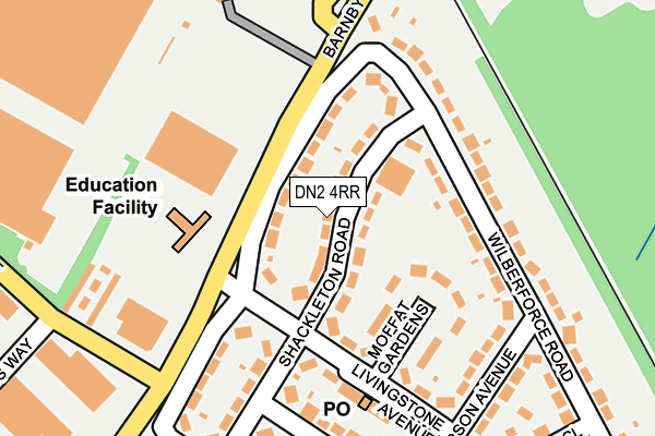 DN2 4RR map - OS OpenMap – Local (Ordnance Survey)